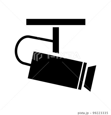 監視カメラのシルエットアイコン。モニタリング。ベクター。 99223335