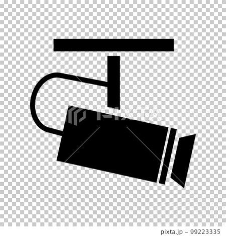 監視カメラのシルエットアイコン。モニタリング。ベクター。 99223335