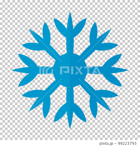 青い氷の結晶アイコン。クリスマスのデザイン。雪結晶。ベクター。 99223793
