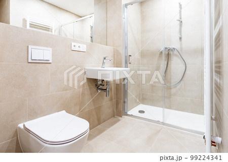 bathroom with toilet, social facilities in a new apartment bathroom with toilet, social facilities in a new apartment 99224341