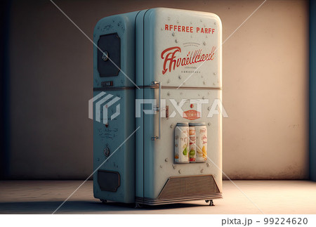 レトロデザインの冷蔵庫 99224620