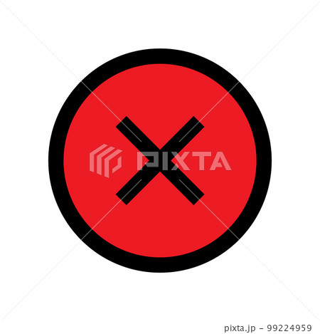 Access blocking icon line isolated on white background. Black flat thin icon on modern outline style. Linear symbol and editable stroke. Simple and pixel perfect stroke vector illustration. 99224959