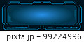 Holographic display with frames and interface. Science Fiction elements for the GUI, UI 99224996