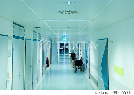 Empty hospital hallway. Medical healthcare concept. Close-up 99225538
