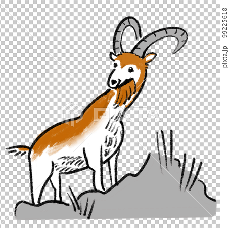 アイベックスの手書きイラスト 99225618