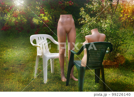 Mannequin in the role of people in nature 99226140