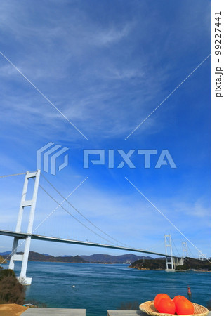 【愛媛県】ミカンと来島海峡大橋(しまなみ海道) 【愛媛県】ミカンと来島海峡大橋(しまなみ海道) 99227441