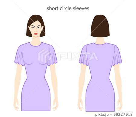 Circular sleeves Cape, butterfly, Flutter, Capelet clothes short length dresses, tops, shirts technical fashion 99227918
