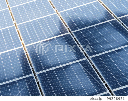 朝霜が付着した太陽電池パネル 朝霜が付着した太陽電池パネル 99228921