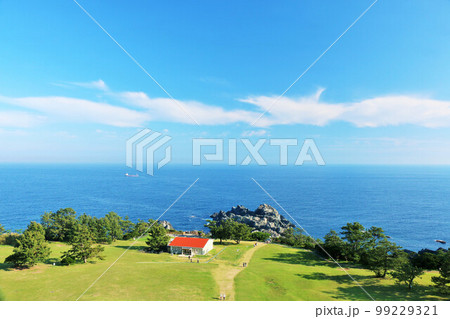 和歌山県　青空の潮岬 99229321