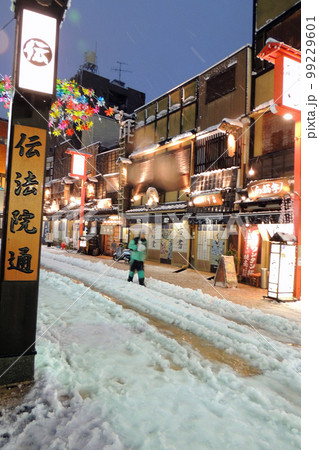浅草・雷門、浅草寺、近辺の風景（2013年 東京の雪日和） photo by Mac