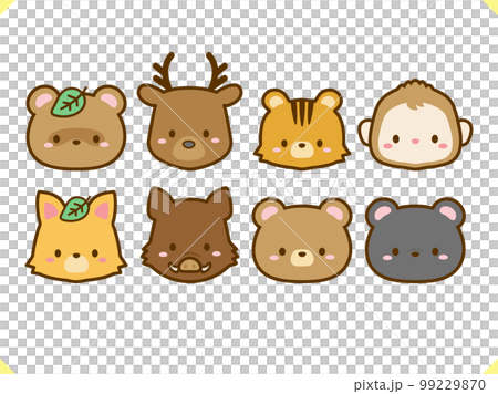 森の動物たち＿イラスト素材セット 99229870