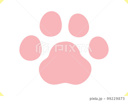 動物の足跡＿肉球のイラスト素材画線なし 99229873