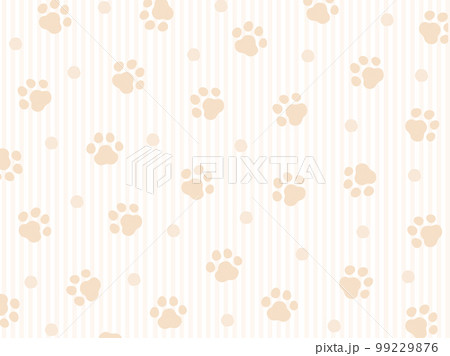 足跡の模様＿肉球の背景素材ベージュ 99229876
