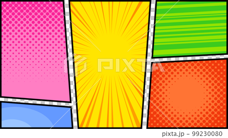 美漫風格格格分割背景2插畫全高清 99230080