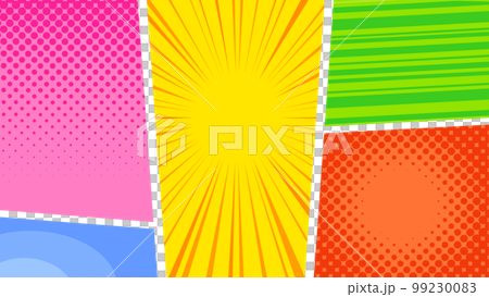 American comic style frame division no frame background illustration full HD 99230083