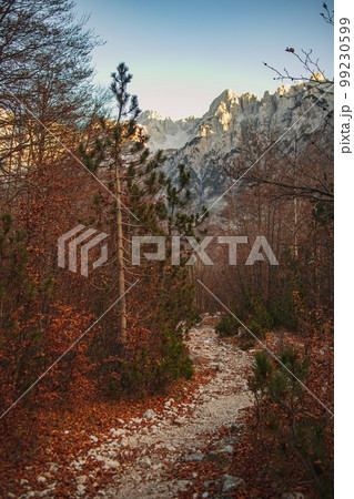 Hiking and trekking trails of Valbona Pass, Albania. Hiking and trekking trails of Valbona Pass, Albania. 99230599