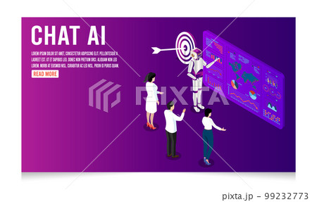 Artificial Intelligence(AI) concept with ChatGPT, artificial intelligence chatbot, Machine learning, digital Brain future technology.  Vector Illustration eps10 99232773