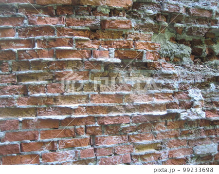 Red and white brick wall texture 99233698