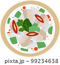 タイ料理「鶏肉のココナツミルク煮」のイラスト(真上) 99234638