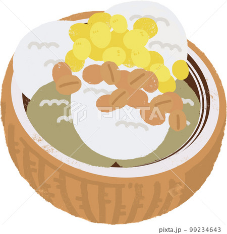 タイ料理「ココナツミルクアイス」のイラスト(斜め) 99234643