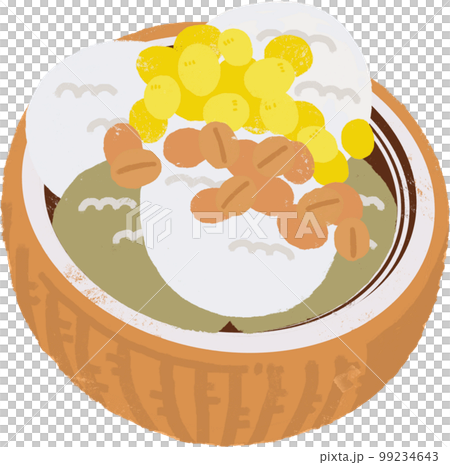 タイ料理「ココナツミルクアイス」のイラスト(斜め) 99234643