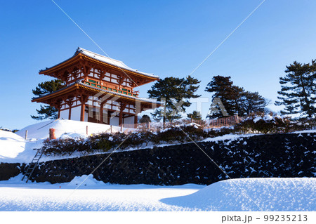 青空と復元中の多賀城南門 青空と復元中の多賀城南門 99235213