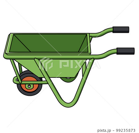 運搬用一輪車斜め横のイラスト 99235873