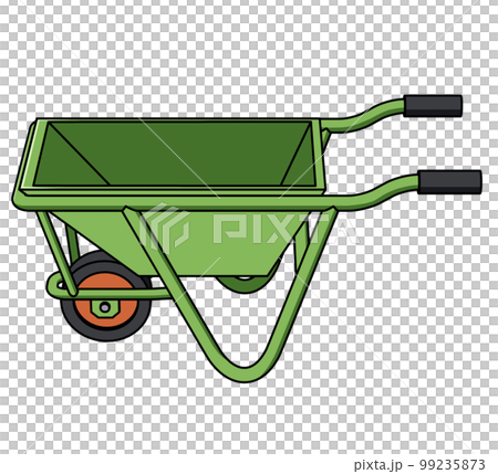 運搬用一輪車斜め横のイラスト 99235873