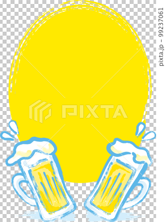和風筆書き ビールで乾杯 イラスト入りフレーム 和風筆書き ビールで乾杯 イラスト入りフレーム 99237061