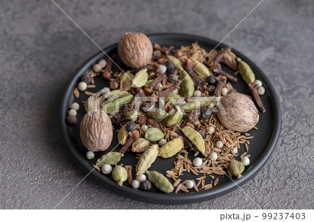 Indian Spice background Indian Spice background 99237403