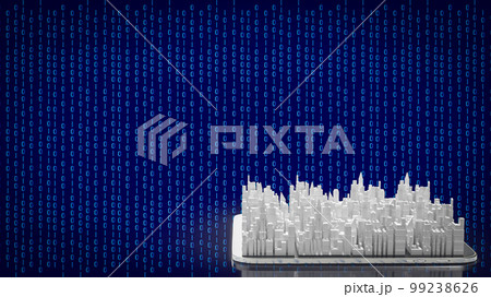 The city on mobile on digital background for technology concept 3d rendering The city on mobile on digital background for technology concept 3d rendering 99238626