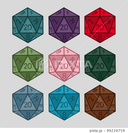 d 20 icosahedron dice vector illustration mtg rpg d 20 icosahedron dice vector illustration mtg rpg 99239759