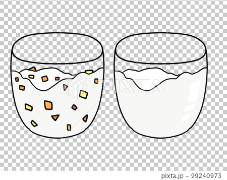 グラスに入っているヨーグルトのイラスト グラスに入っているヨーグルトのイラスト 99240973