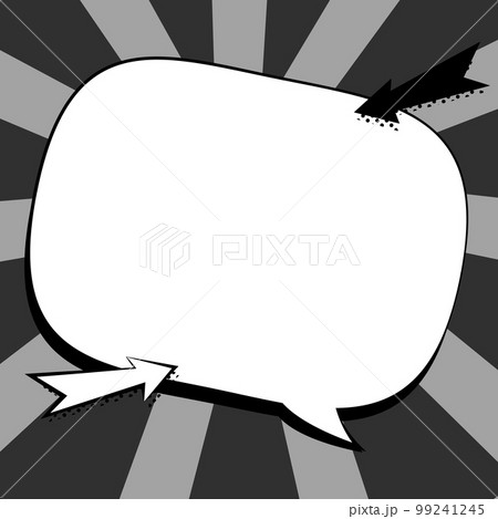 Comic Blank Speech Bubble With Copy Space Over Color Background Design. Empty Template In Explosion Framework Representing Advertisement And Promoting Business. 99241245