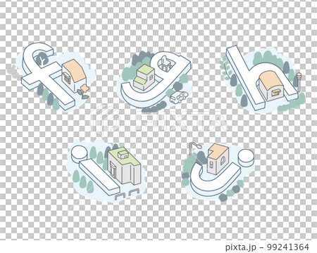 アルファベットのfghij 99241364