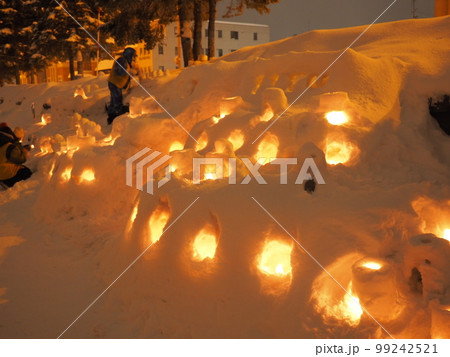 北海道の絶景 小樽雪あかりの路 スノーキャンドル 北海道の絶景 小樽雪あかりの路 スノーキャンドル 99242521