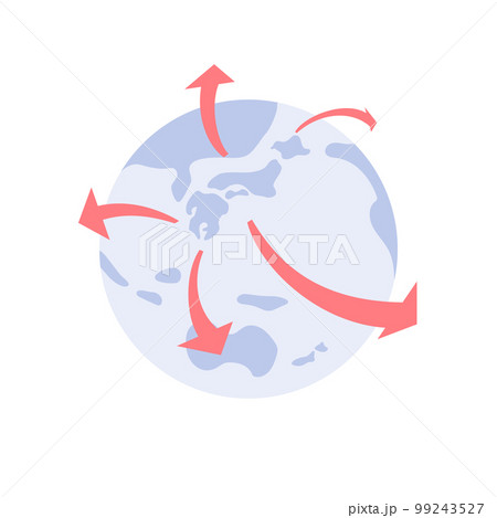 日本から国外へ グローバル イラスト 99243527