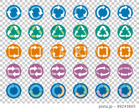 Arrow icon set circulation circle Arrow icon set circulation circle 99243605