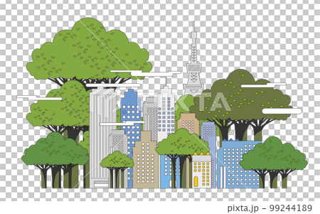 Beautiful green city and scenery of life 99244189
