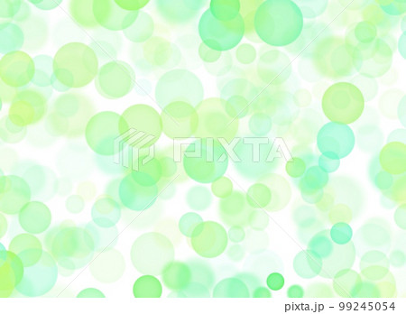 淡い濃淡なグリーン系、水玉模様の背景素材イラスト 99245054