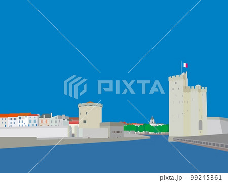 ラ・ロシェル　la　rochelle　フランス　france　シェーヌ塔　サン・二コラ塔 99245361