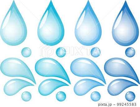 水滴セット 艶ありのイラスト素材 [99245583] - PIXTA