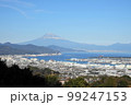 日本平から富士山と駿河湾　静岡県 99247153