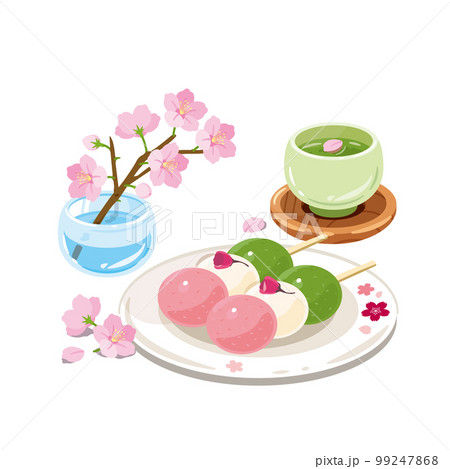 桜　お茶　桜漬け　三色団子3 99247868