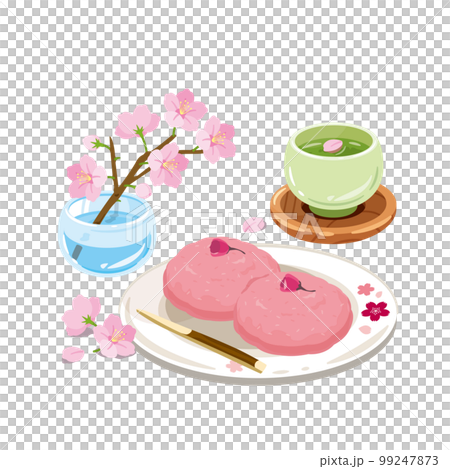 櫻花綠茶醃製櫻花Ohagi 3 99247873