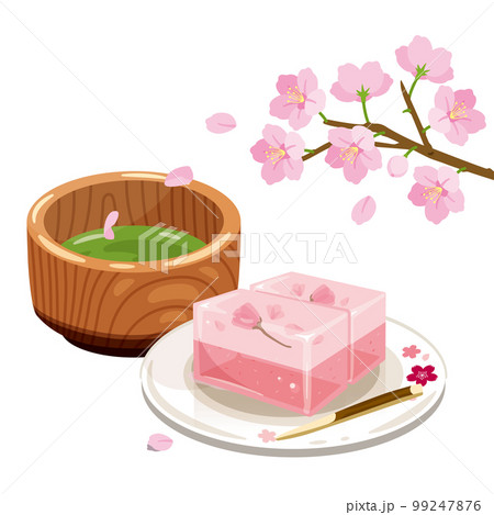 桜　お茶　2色桜　羊羹1 99247876