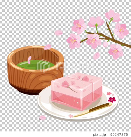 桜　お茶　2色桜　羊羹1 99247876