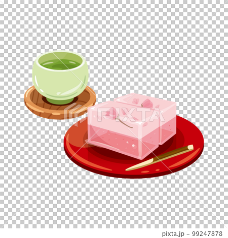 お茶　2色桜　羊羹1 99247878