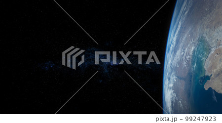 Planet Earth on space background. Elements of this image furnished by NASA. 99247923